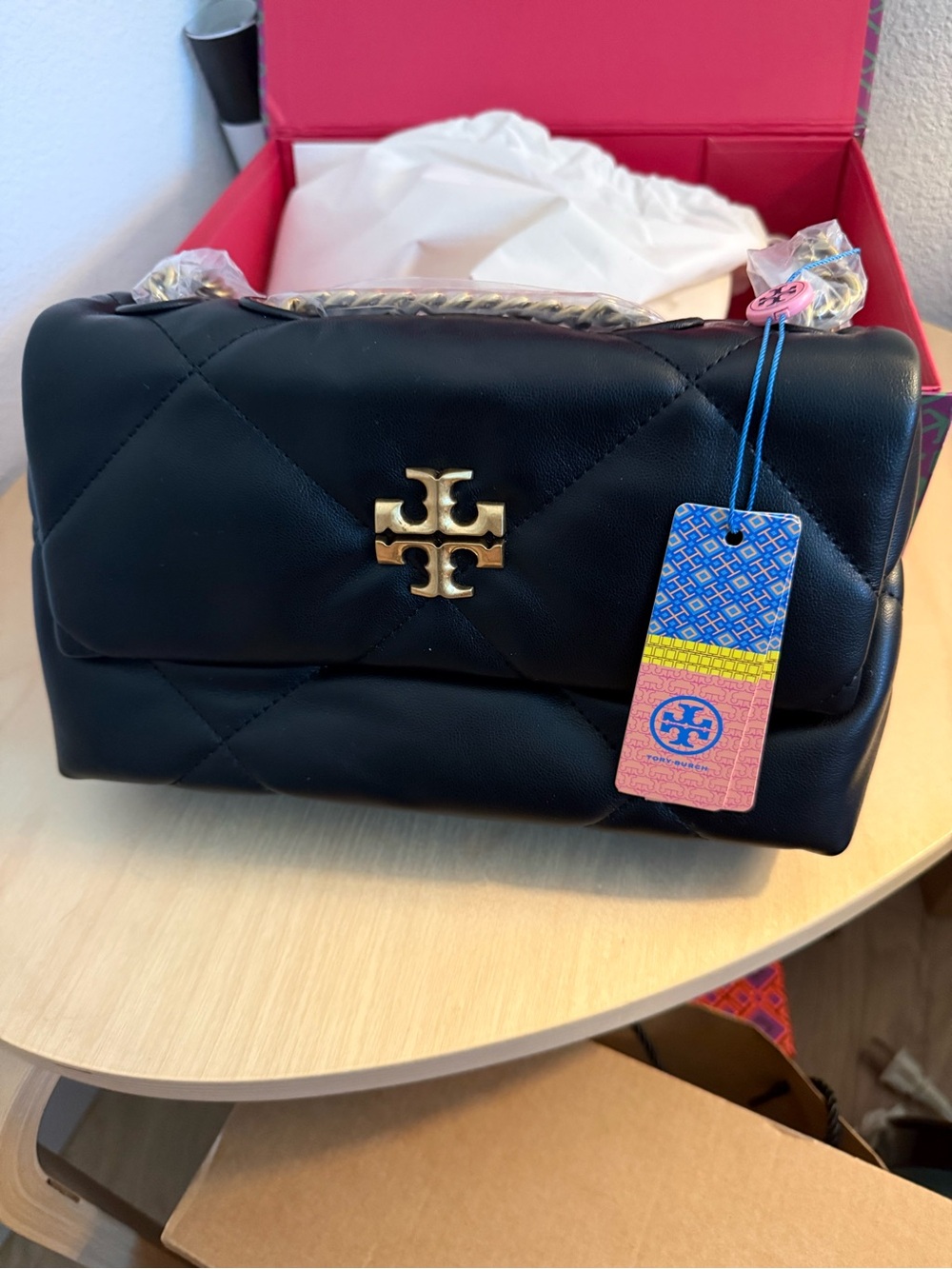 Tory Burch KIRA DIAMOND QUILT SHOULDER BAG
